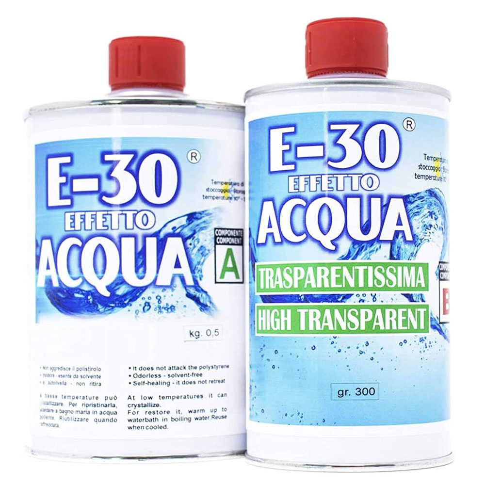 resina epossidica prochima E_30 effetto acqua