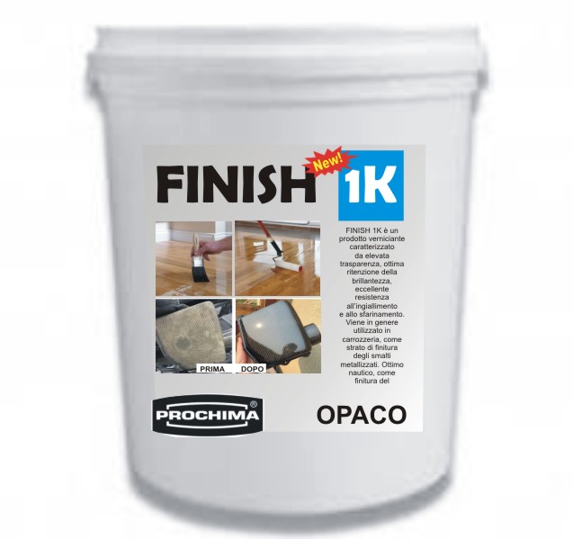 FINISH 1k finitura trasparente resina verniciatura
